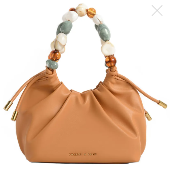 Charles & Ke*th - Aviary Beaded Acrylic Handle Slouchy Bag - Yellow -(AD-JUN16-LTPT)
