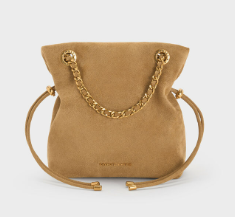Charles & Ke*th - Arya Braided-Chain Crossbody Bag- Gold -(AD-JUN13-LT)