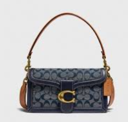 C*ACH -T*bby 26 Quilted Leather Shoulder Bag -Signature Denim- (AD-JAN26-PT)