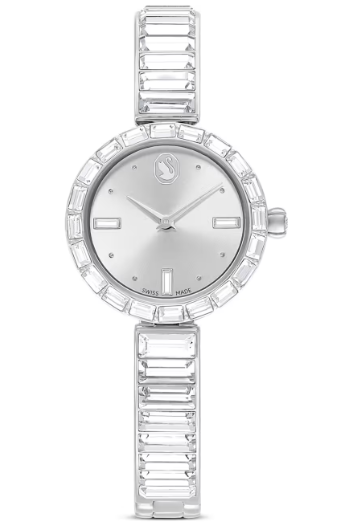 Swar*vski - Swiss Made, Crystal bracelet, White, Stainless Steel (5677487)-Silver-[Advance Payment 5k]