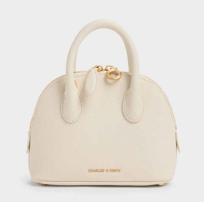 Charles & Ke*th - Beryl Bowling Bag - Cream - (AD-JUN26-JFR)