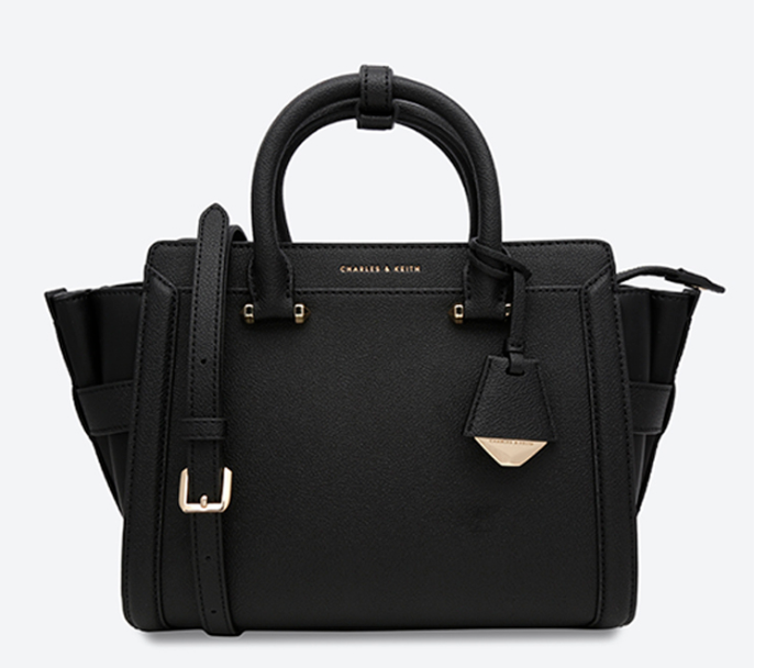 Charles & Ke*th -Trapeze Tote Satchels - Black - (AD-JUL26-IRF)