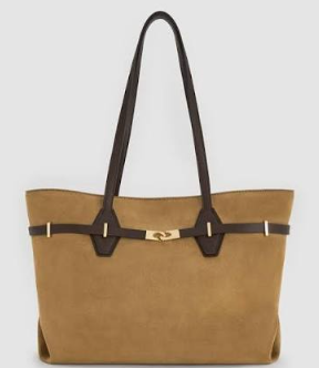 Charles & Ke*th - Arlet Double-Handle Belted Tote bag - White (AD-JUN26-PTT)