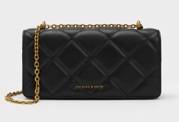 Charles & Ke*th - Arrietty Quilted Wallet On Chain with box - Black - (AD-JUL26-PTT)