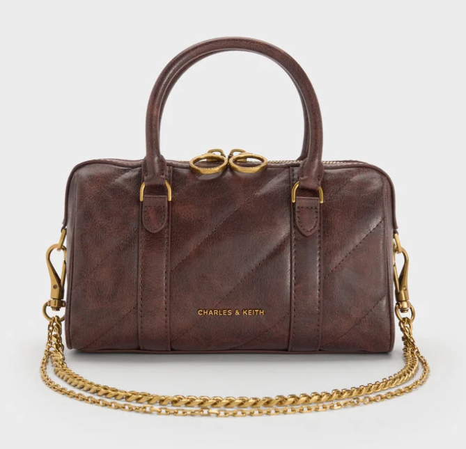 Charles & Ke*th - Philomena Bowling Bag - Distressed Coffee (AD-JUN26-PTT)
