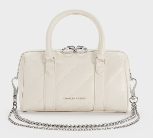 Charles & Ke*th - Philomena Bowling Bag - White (AD-JUN26-PTT)