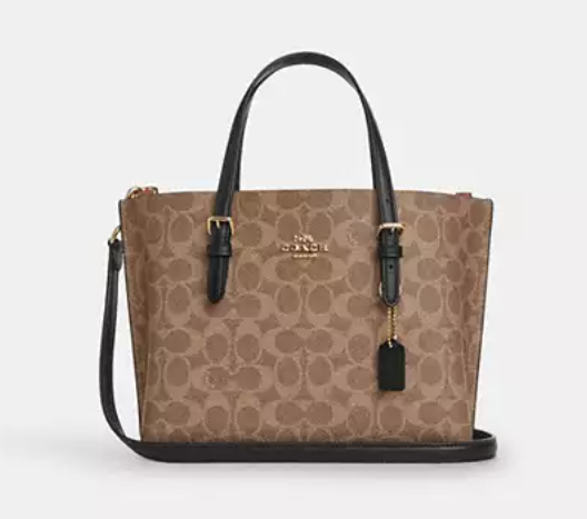 C*ACH - M*llie Tote 25 In Signature Black - (AD-JUL26-IRF)