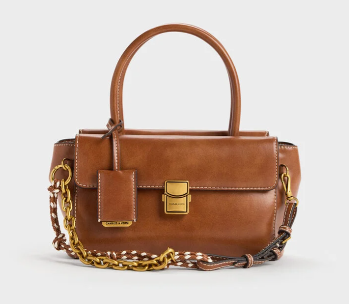 Charles & Ke*th - Acelynn Rope-Chain Shoulder Bag - Distressed Tan ((AD-JUN26-JFR)