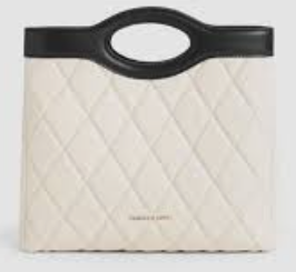 Charles & Ke*th - Arwen Canvas Curved-Handle Bag - Cream (AD-DEC-IR-R-LT)