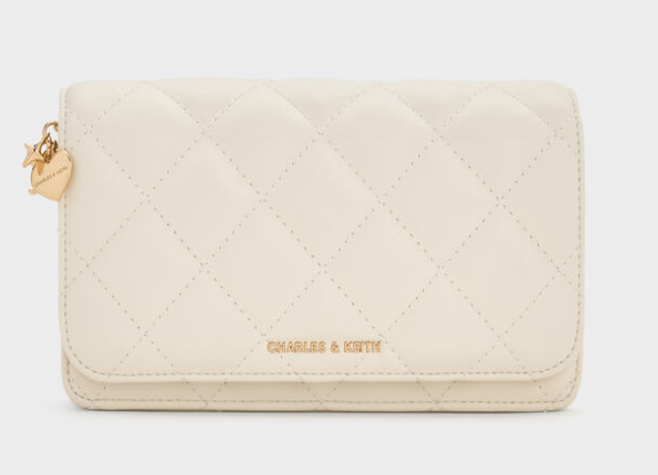 Charles & Ke*th - Arrietty Quilted Wallet On Chain - Cream (AD-SEP16-WLPT)