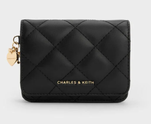 Charles & Ke*th - Arrietty Quilted Small Wallet - Black (AD-SEP16-WLPT)