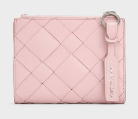 Charles & Ke*th - Ivette Woven Top-Zip Small Wallet - Pink (AD-SEP16-WLPT) With Box