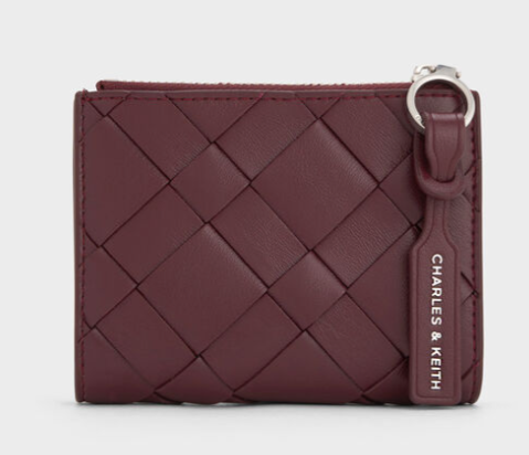 Charles & Ke*th - Ivette Woven Top-Zip Small Wallet - Red (AD-SEP16-WLPT) With Box