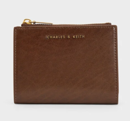 Charles & Ke*th - Ivette Woven Top-Zip Small Wallet - Chocolate (AD-SEP16-WLPT) With Box