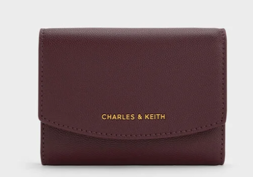 Charles & Ke*th - Briony Curved Flap Wallet - Wineberry Red (AD-SEP16-WLPT) With Box