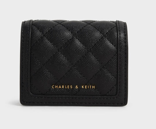 Charles & Ke*th - Micaela Quilted Card Holder - Black (AD-SEP16-WLPT) With Box