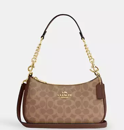 C*ACH - Teri Shoulder Bag - Signature Brown (AD-SEP16-PT)