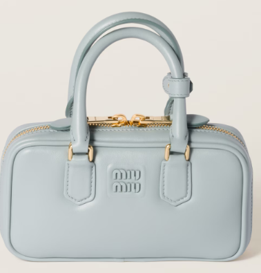 M*u M*u  - Arcadie Leather Bag ( Contact CS For real pic) - Light Blue (AD-OCT26-MIPT) With Box