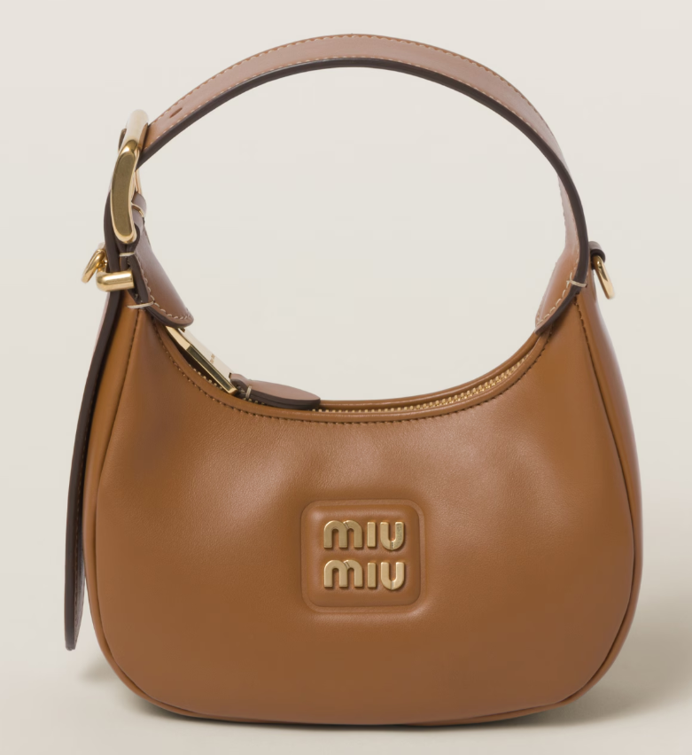 M*u M*u  - Hobo bag ( Contact CS For real pic) - Brown (AD-BOCT26-MIPT) With Box