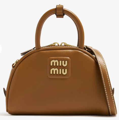 M*u M*u  -  Top-handle bag ( Contact CS For real pic) - Brown (AD-BOCT26-MIPT) With Box