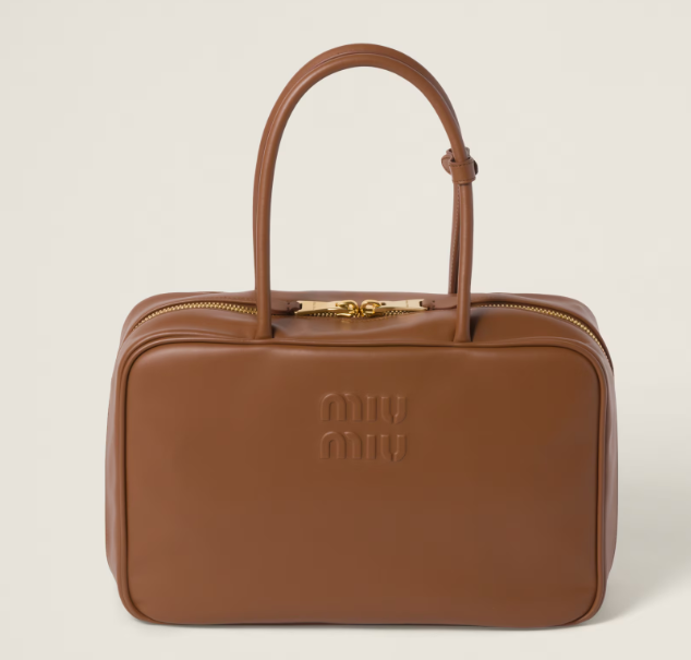M*u M*u  - Beau Canvas Bag ( Contact CS For real pic) - Brown (AD-BOCT26-MIPT)