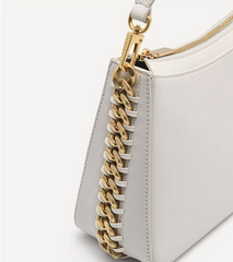 PE*RO -  Chain Detail Shoulder Bag - Beige-EID SALE!