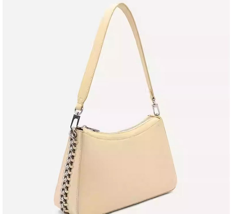 PE*RO -  Chain Detail Shoulder Bag - Beige-EID SALE!