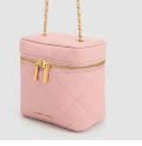 Charles & Ke*th - Nezu quilted boxy bag white- Pink- (AD-JUN13-LTPT)