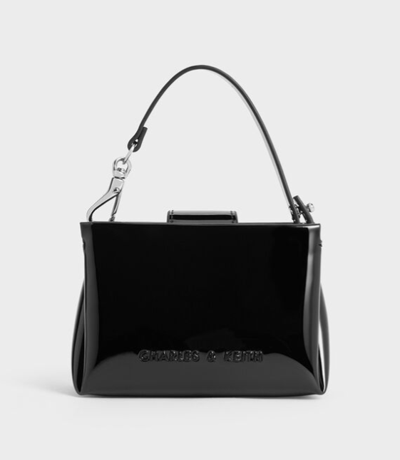 Charles & Ke*th - Bosie Metallic Micro Bag - Black (AD-JUN26-PTT) with box