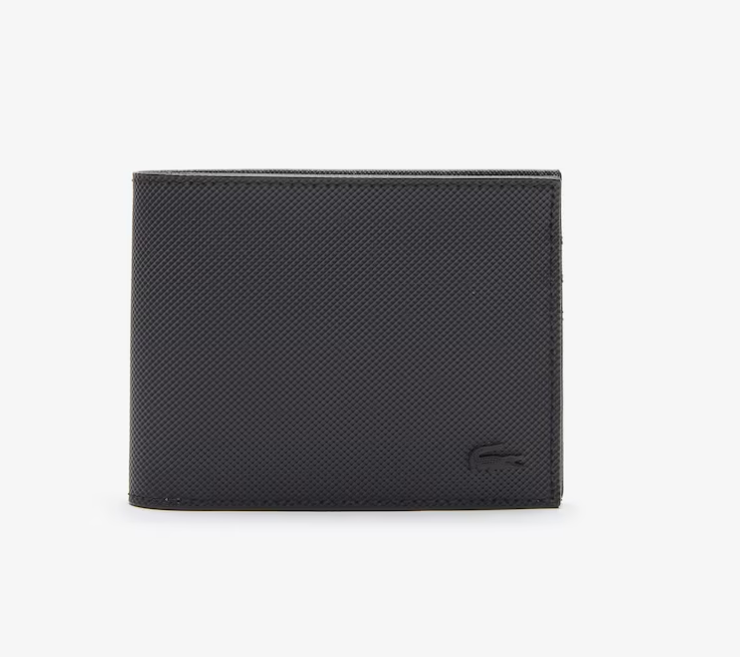 Lac*ste - Men's Classic Petit Piqué 6-Card Wallet - Black