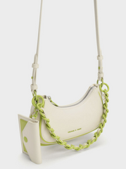 Charles & Ke*th - Alouette Curved Shoulder Bag - Cream