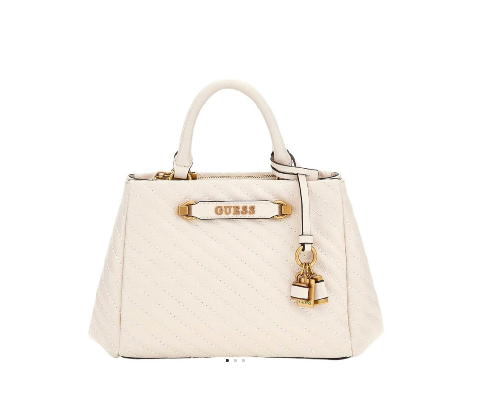 Gues* -  Sela Stitch Detail Satchel Bag, Bone (AD-MAY26-GSPT)