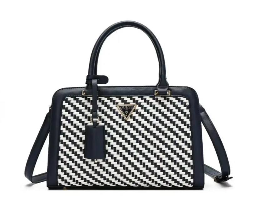 Gues* - Guess Noelle White Shoulder Bag - White/Black (AD-DEC-ANW-LH-SA)