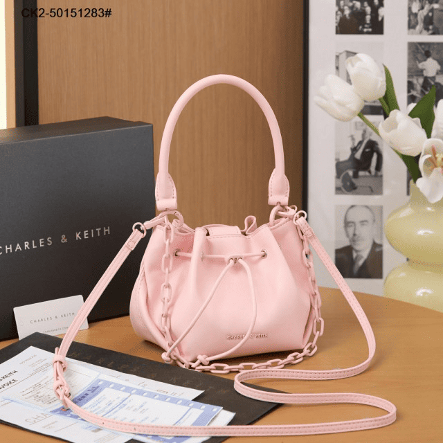 Charles & Ke*th -  (MINOR DEFECT) Boaz Drawstring Top Handle Bag - pink (NB) 14 AUGUST SALE