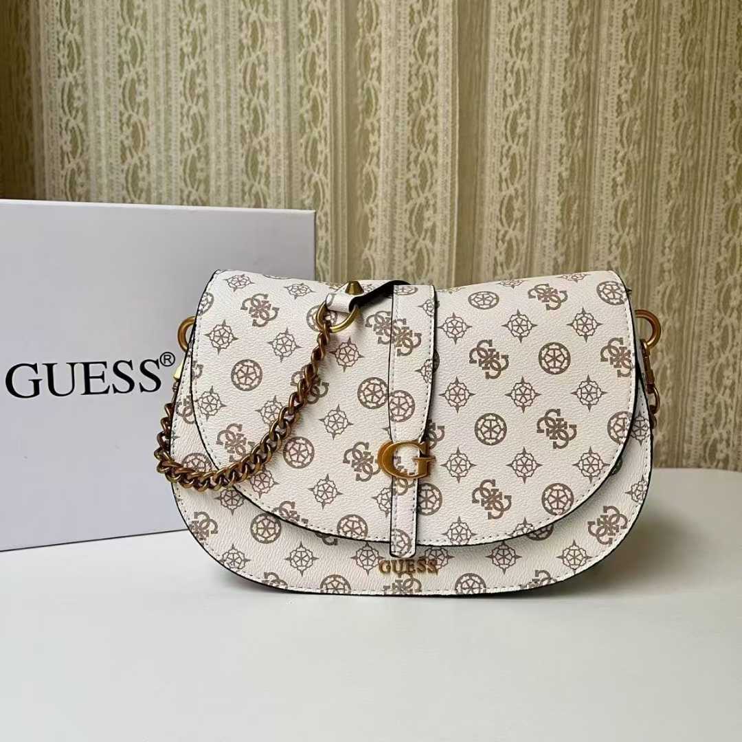 Gues* - Kuba Mini Crossbody Flap XS Logo-WHITE MULTI (NB)