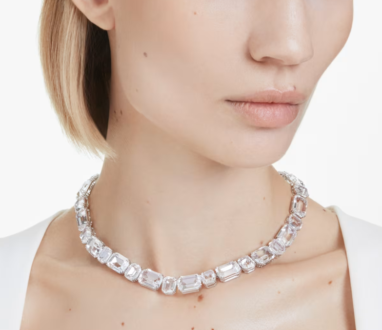 Swar*vski -Octagon cut, White, Rhodium plated-5705757(2026 PACKAGING)