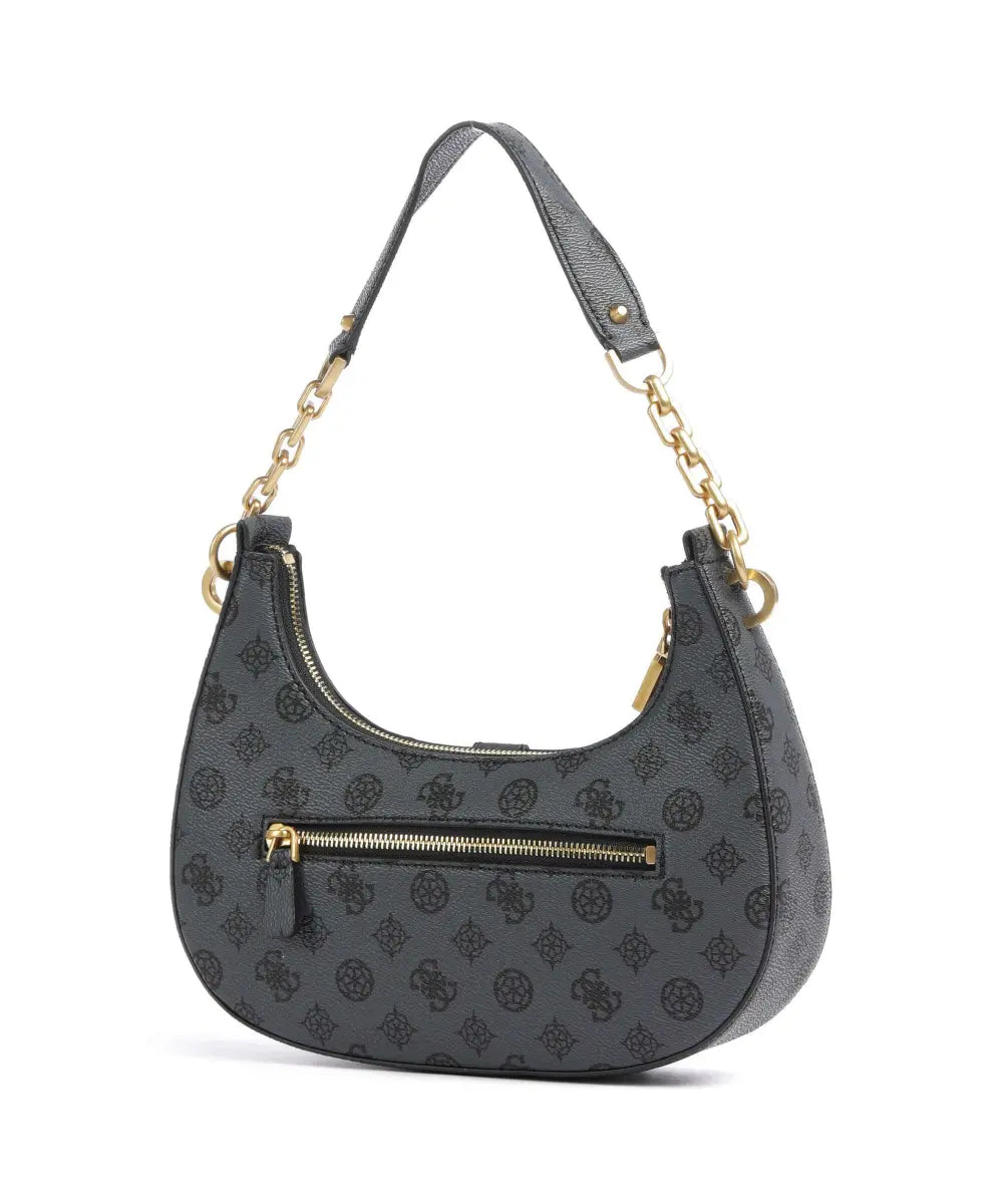 Gues* - Kuba top zip shoulder bag- Dark Gray (AD-August)