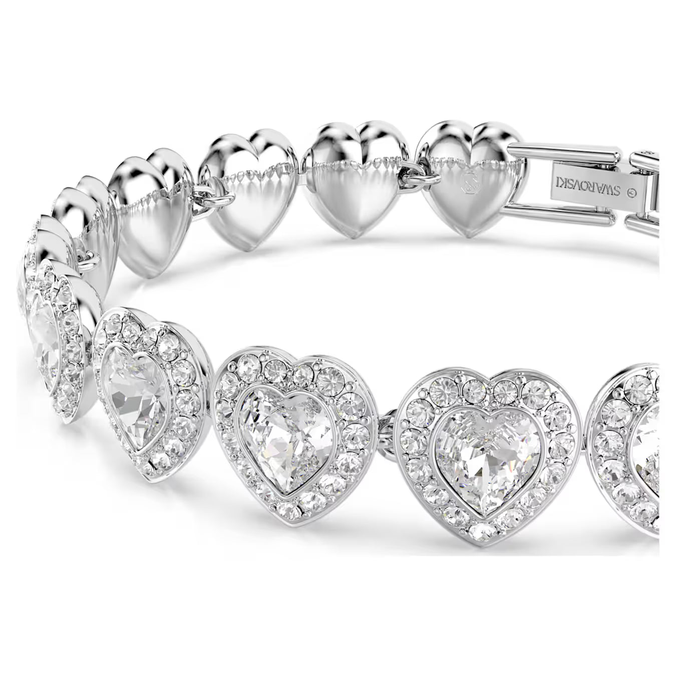 Swar*vski - Ari*na bracelet Mixed cuts, Heart, White, Rhodium plated - 5720860 (AD-SW-OCT)