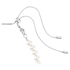 Swar*vski -Tennis choker-Mixed cuts, Crystal pearl, Heart, White, Rhodium plated- 5720861 (AD-Oct) (2025 PACKAGING)