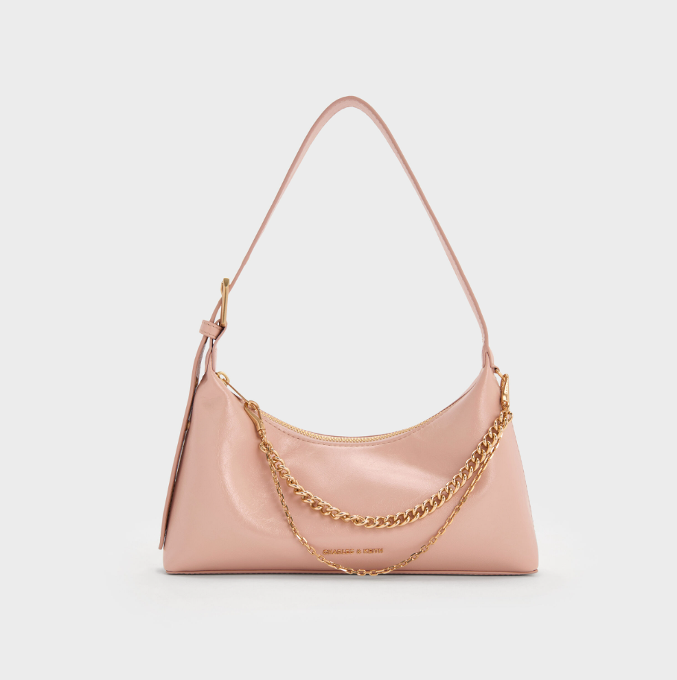 Charles & Ke*th - Atwood Chain-Embellished Shoulder Bag - Pink (AD-DEC-YS-R)