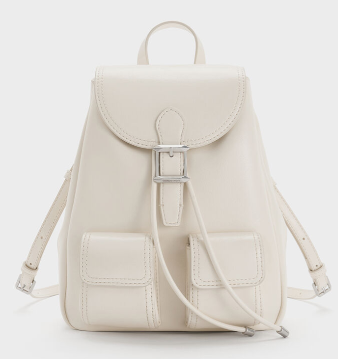Charles & Ke*th -Br*na Backpack - Cream- (AD-MAY26-PT)