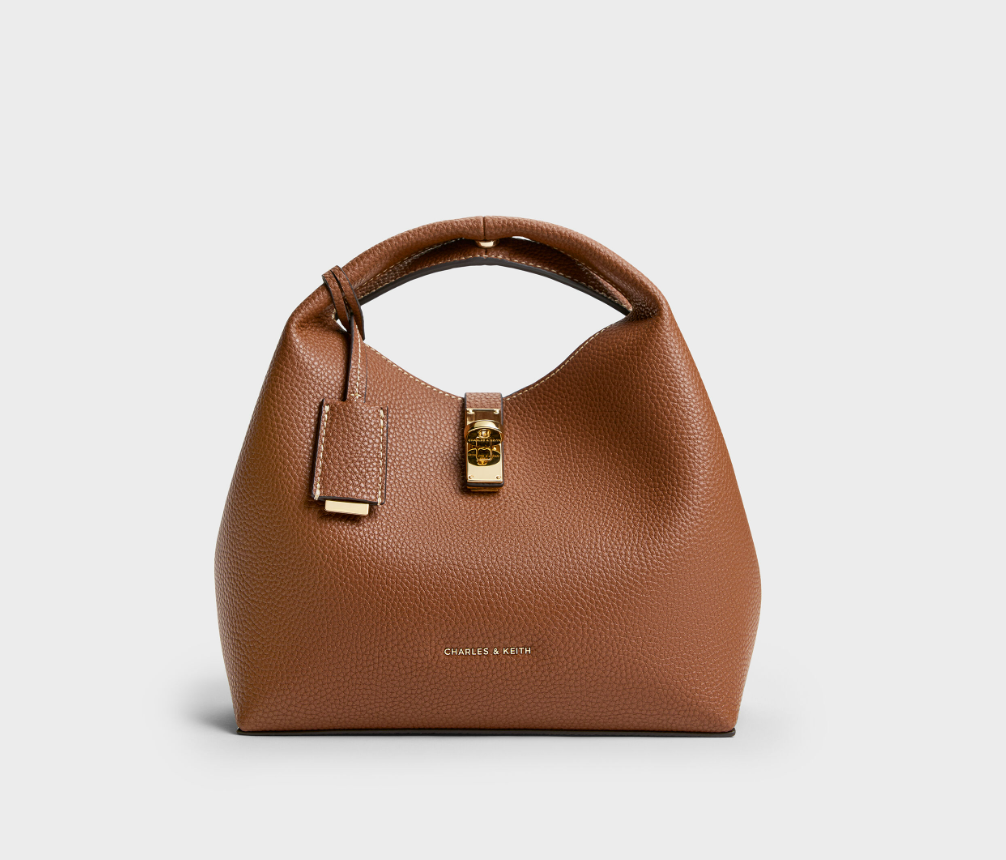 Charles & Ke*th - Chance Turn-Lock Bucket Bag - Chocolate (AD-JUN13-PT)