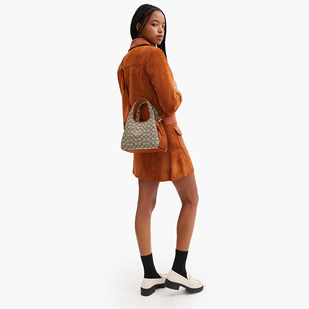 C*ACH - L*na Shoulder Bag 23 - Signature & Brown (AD-NOV-P)