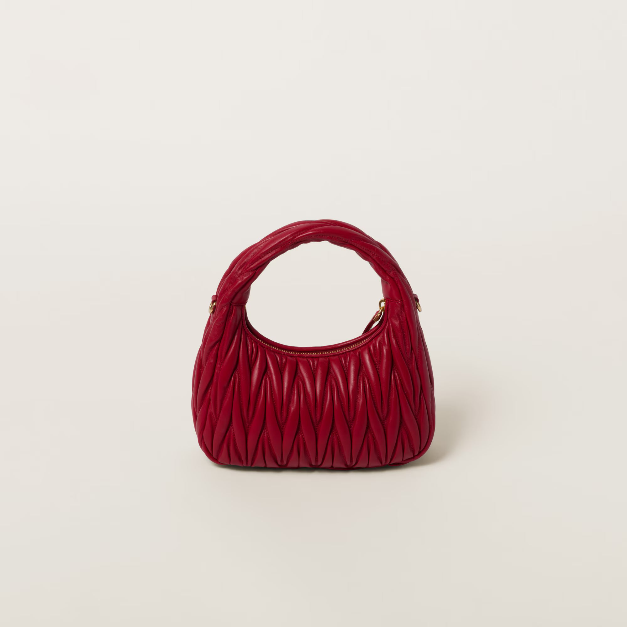Mi* Mi* - Wander quilted nappa leather hobo bag - Red (AD-August)