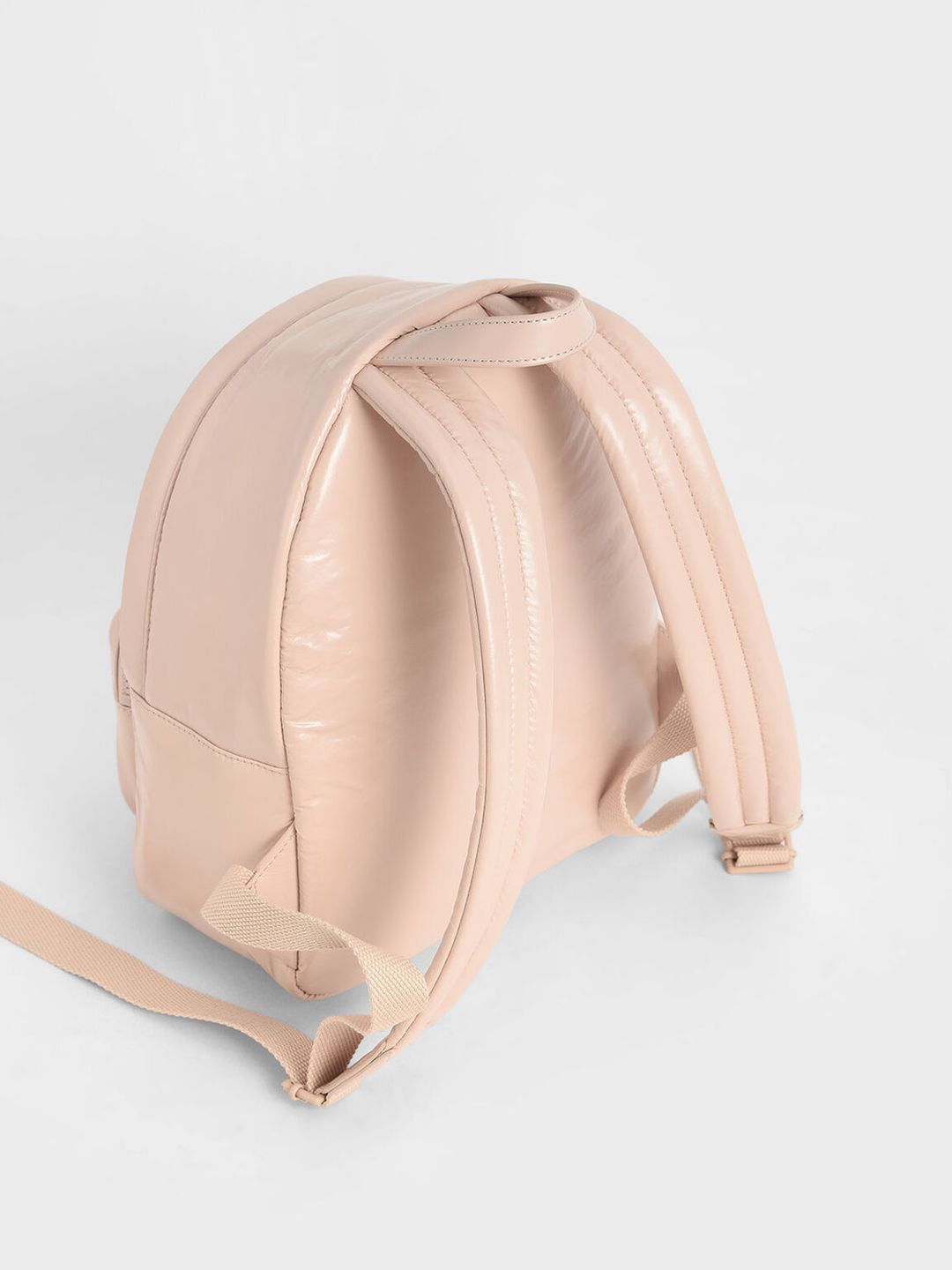 Charles & Ke*th - (MINOR DEFECT) Quilted Double Zip Backpack - Nude-14 AUGUST SALE-(NB)