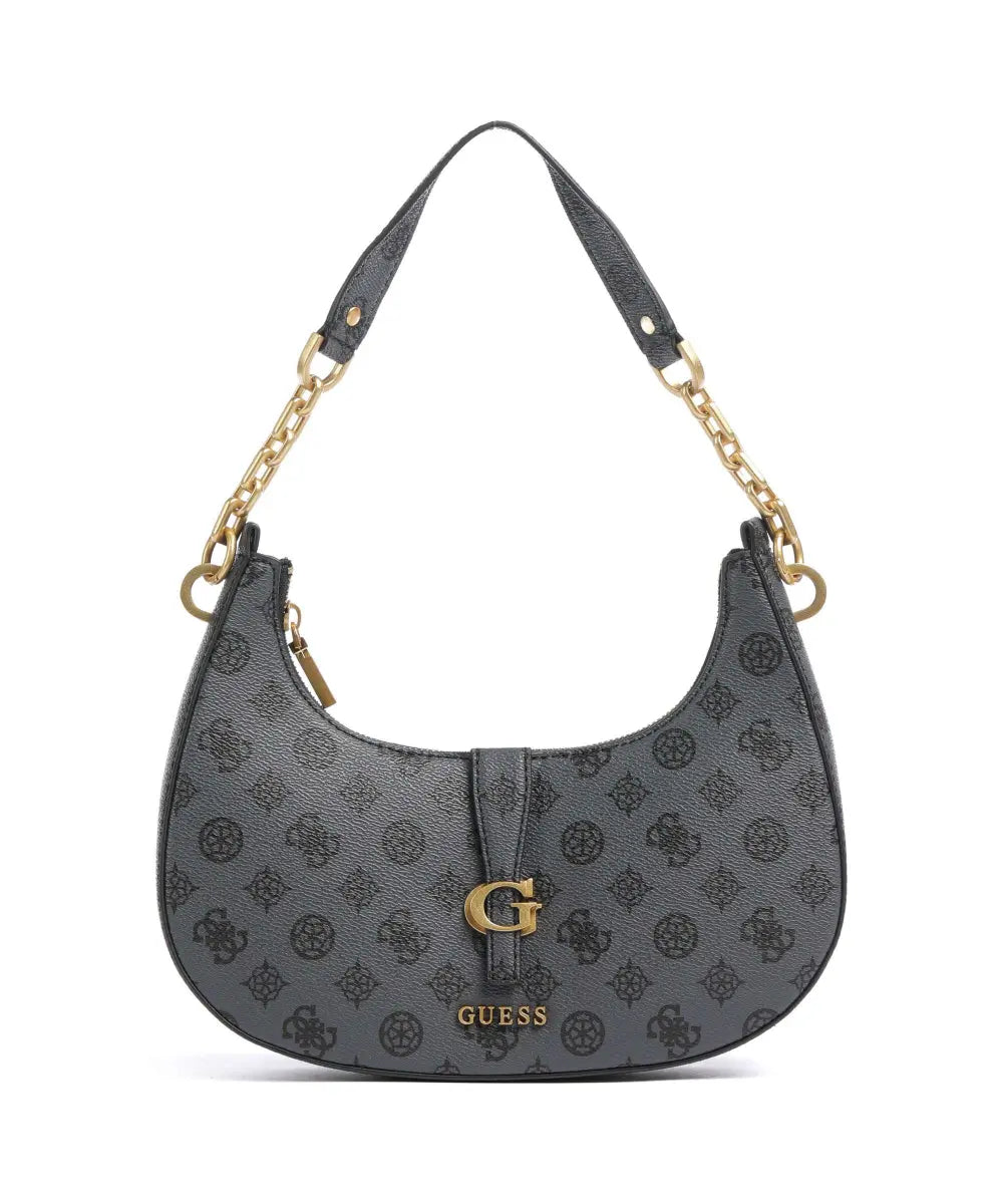 Gues* - Kuba top zip shoulder bag- Dark Gray (AD-August)