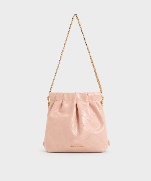 Charles & Ke*th - Duo Chain-Handle Two-Way Backpack - Pink (AD-DEC-IR-R-LT)