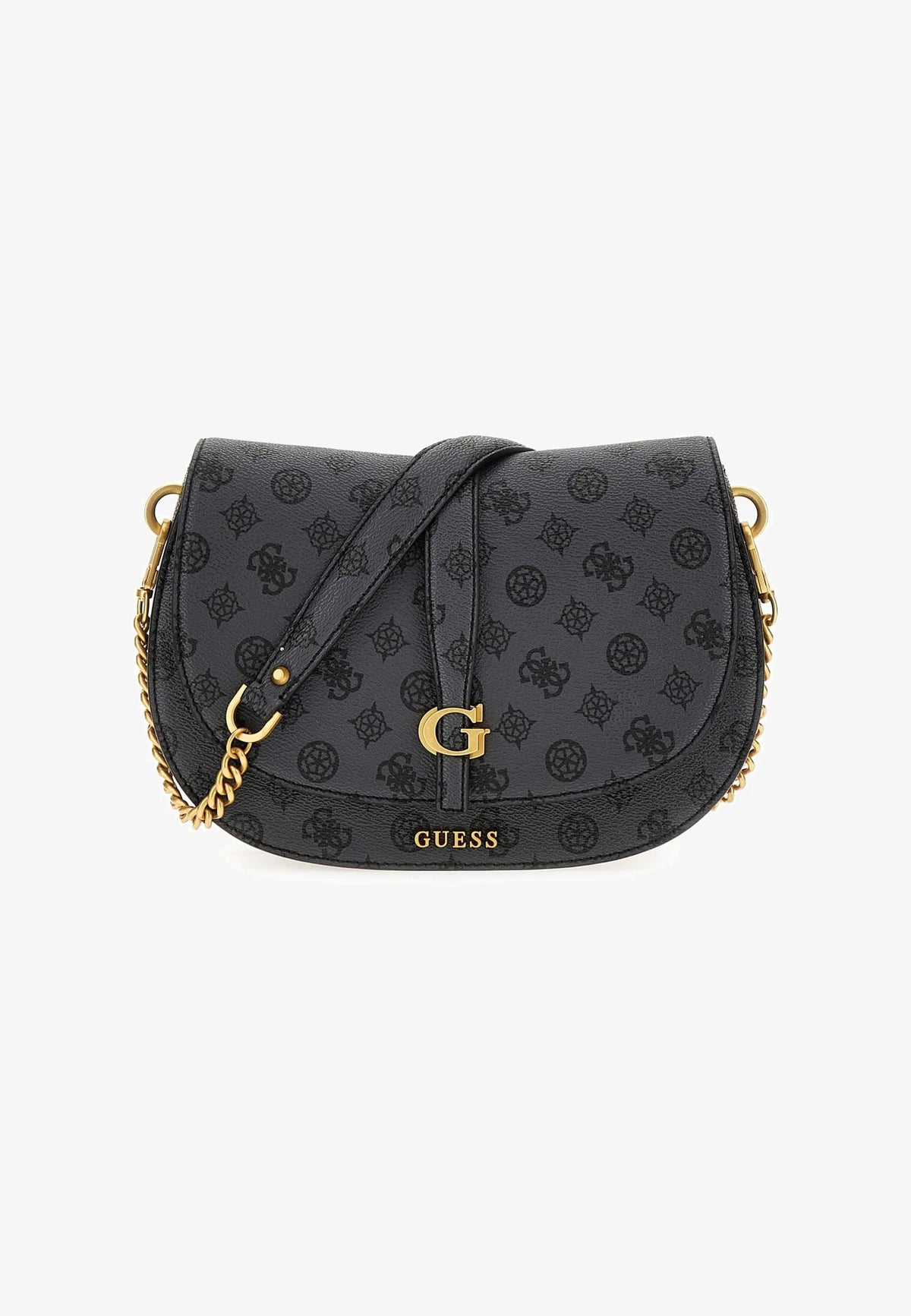 Gues* - Kuba Mini Crossbody Flap XS Logo- CHARCOAL (NB)
