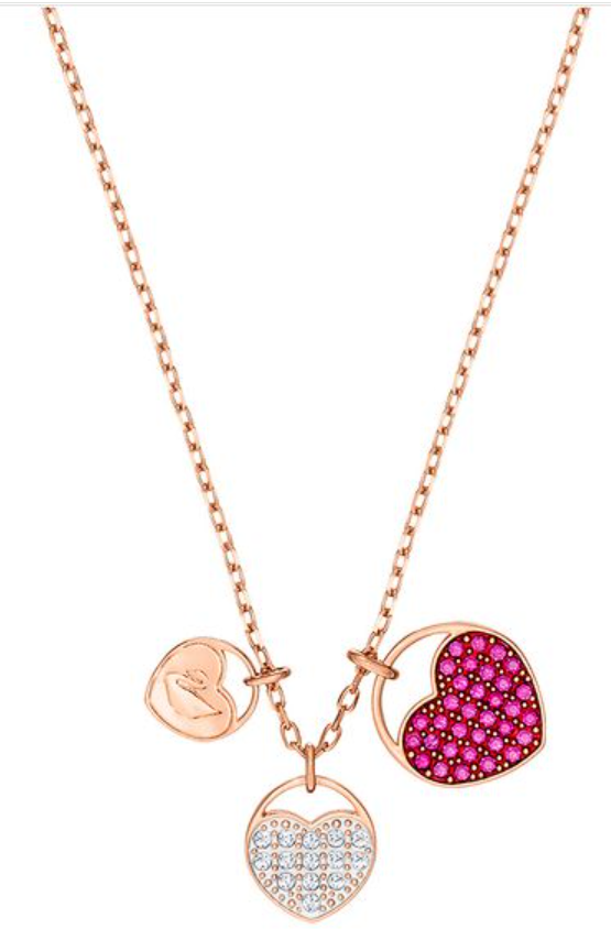Swar*vski - Ginger Pendant, Pink, Rose gold plating-5472446