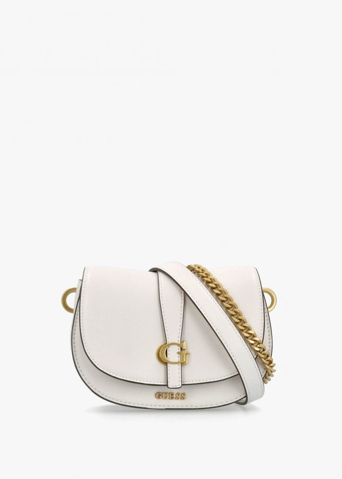 Gues* - Kuba Mini Crossbody Flap XS Logo- WHITE (NB)
